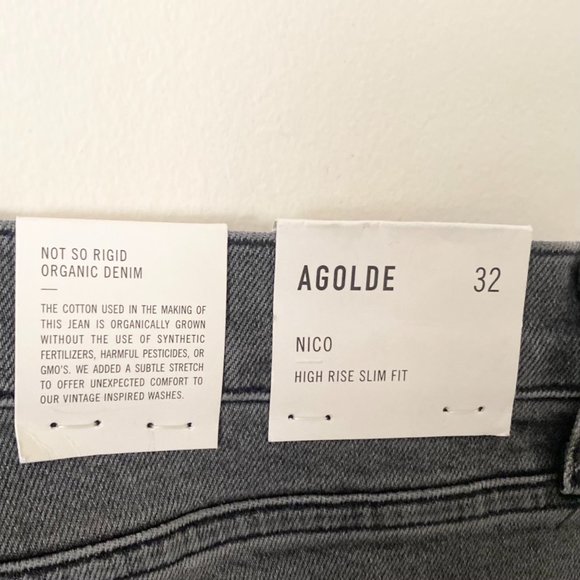 NWT Agolde Nico High Rise Button Fly Jeans in Ceremony - Picture 6 of 8